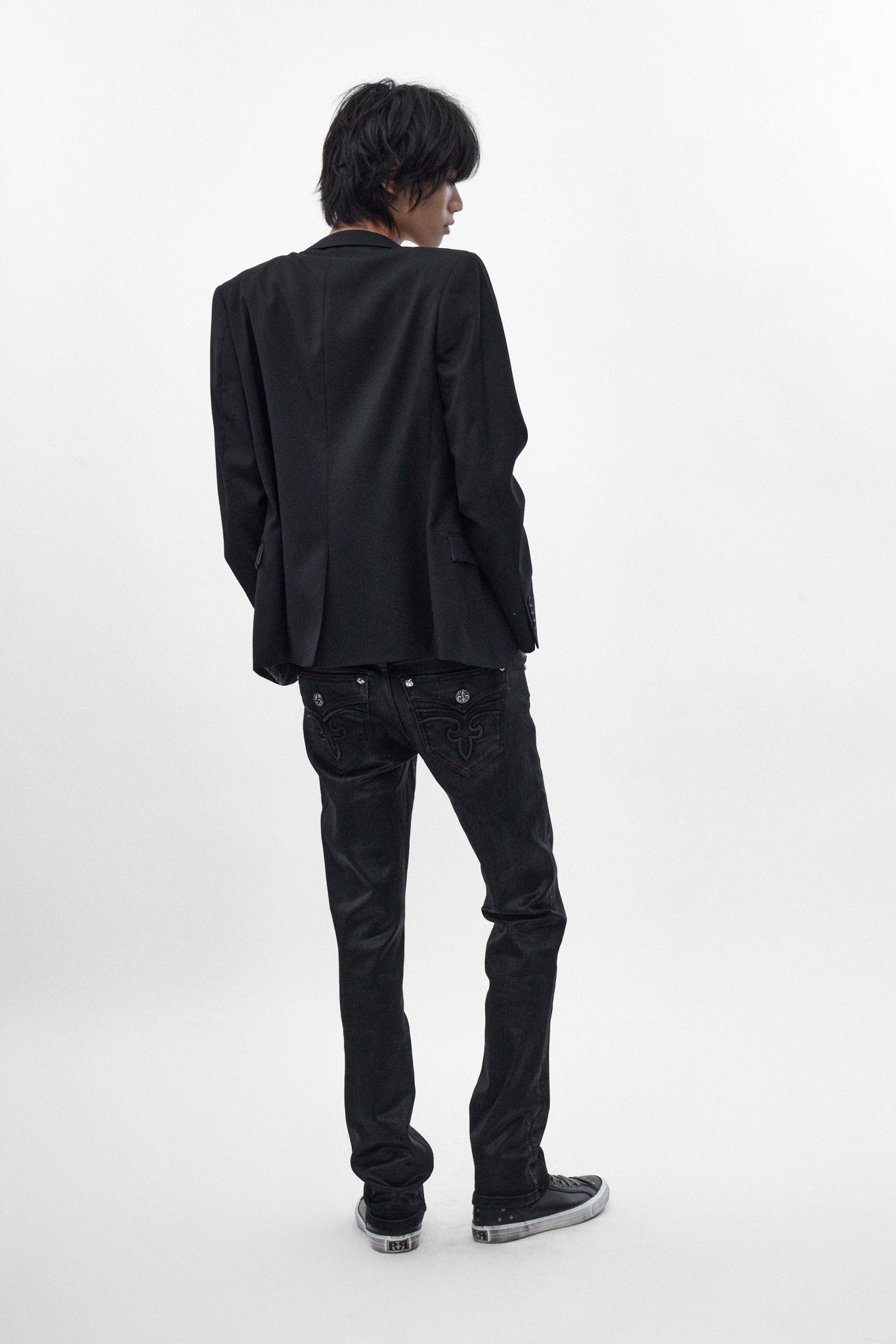 Gene Slim Jeans in Black Coating
