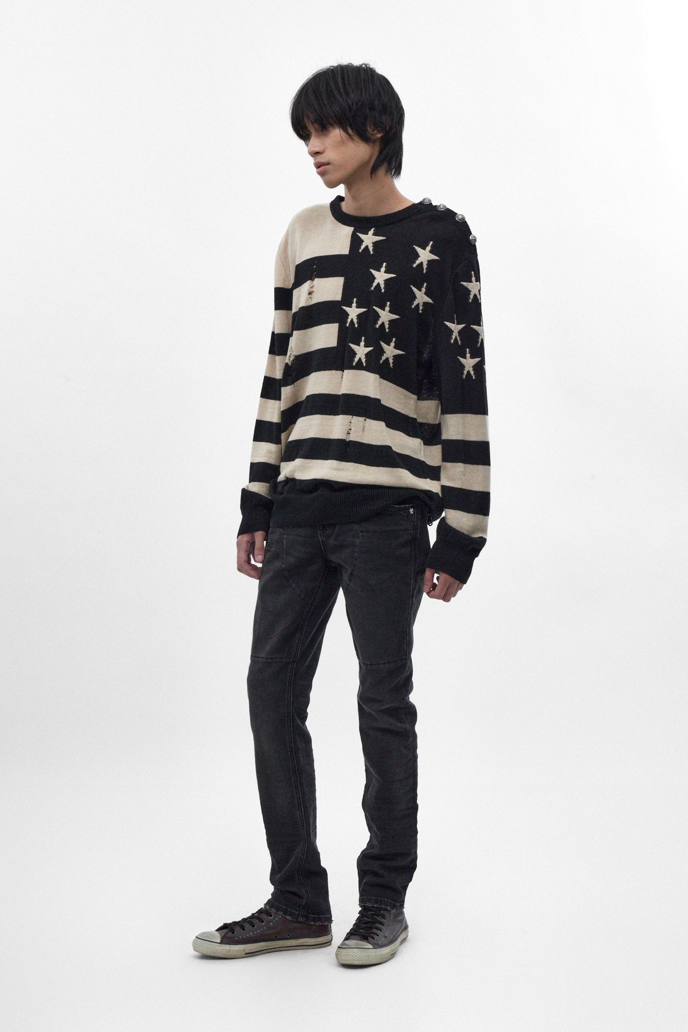 Huey Slim Jeans in Charcoal Black