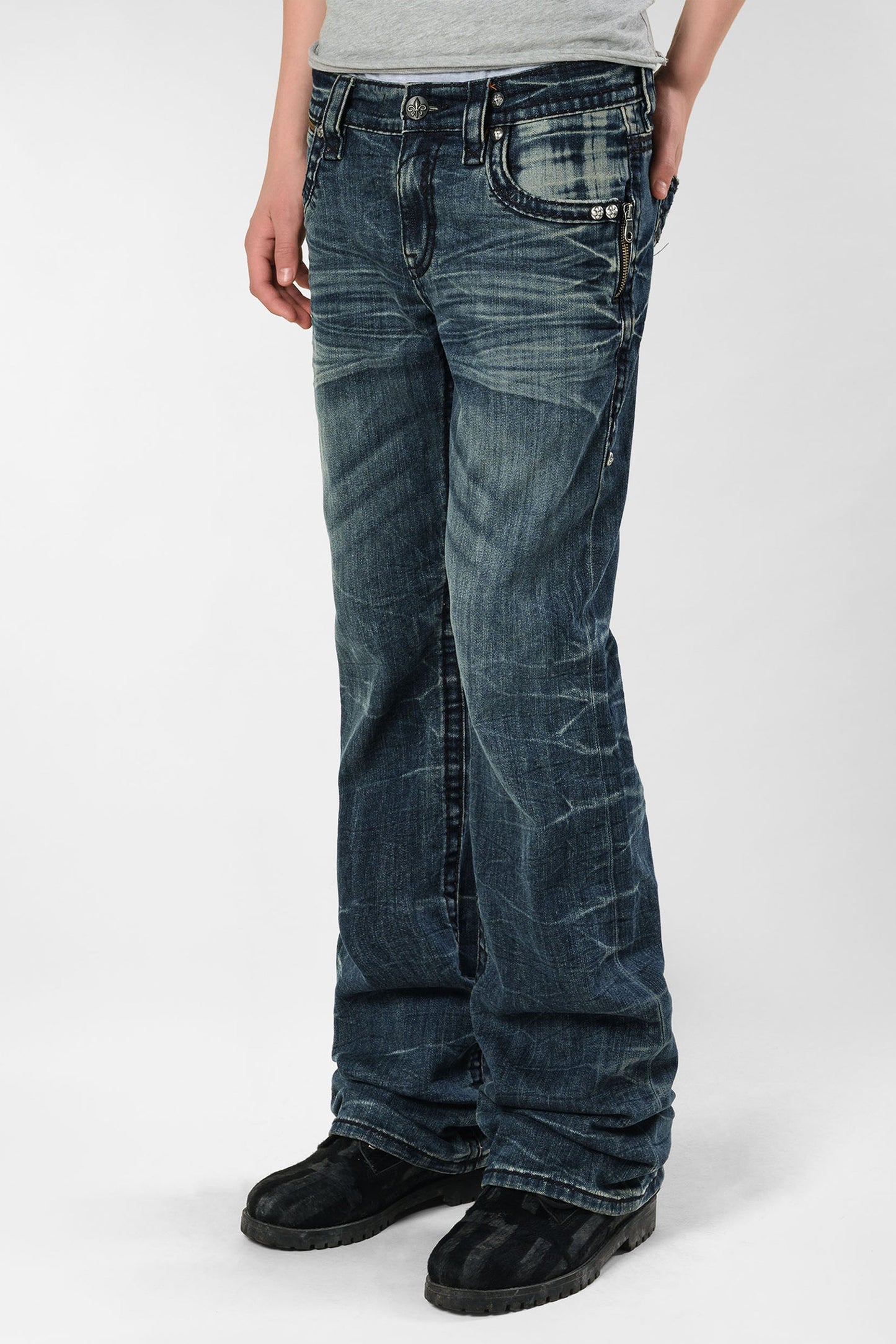 Racer X Rock Revival® Dark Bootcut Denim