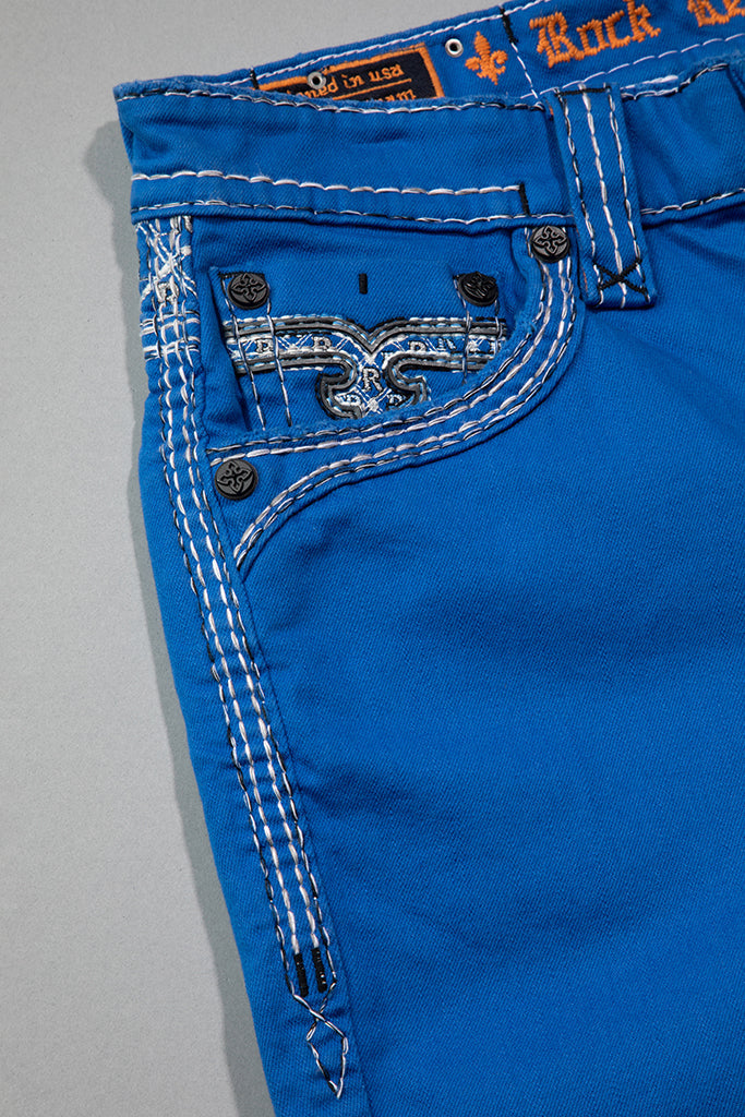 Brayen Denim Shorts in Royal Blue