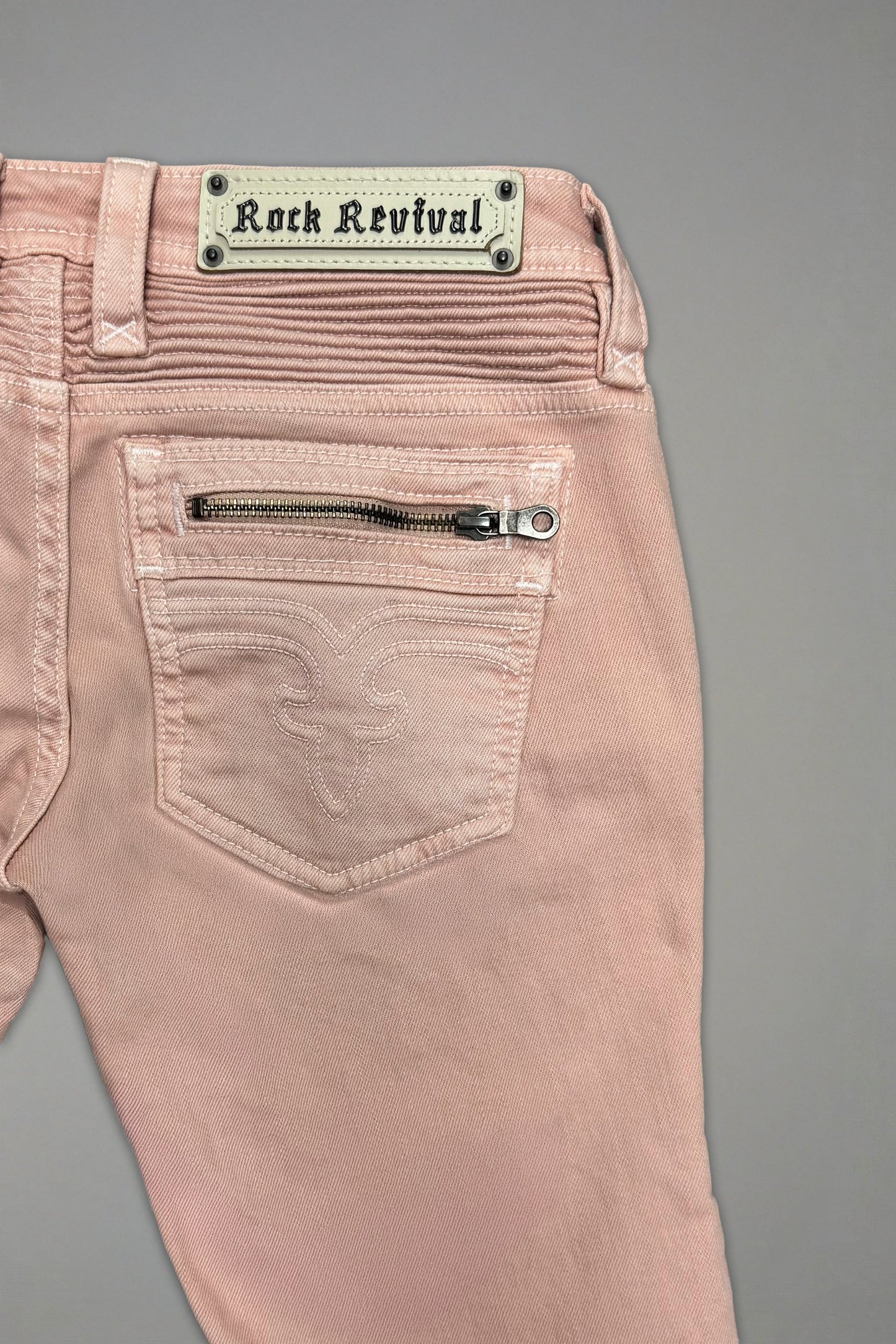 Joplin Super Low-Rise Flare in Dusty Pink