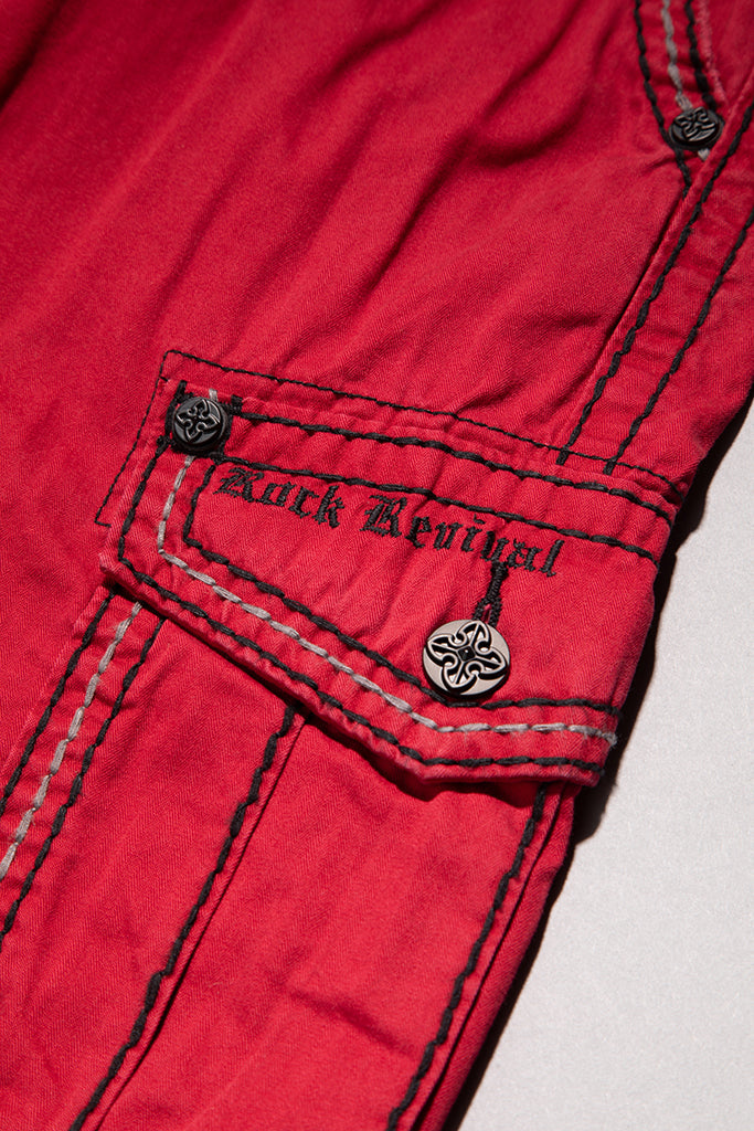 Red Cargo Shorts