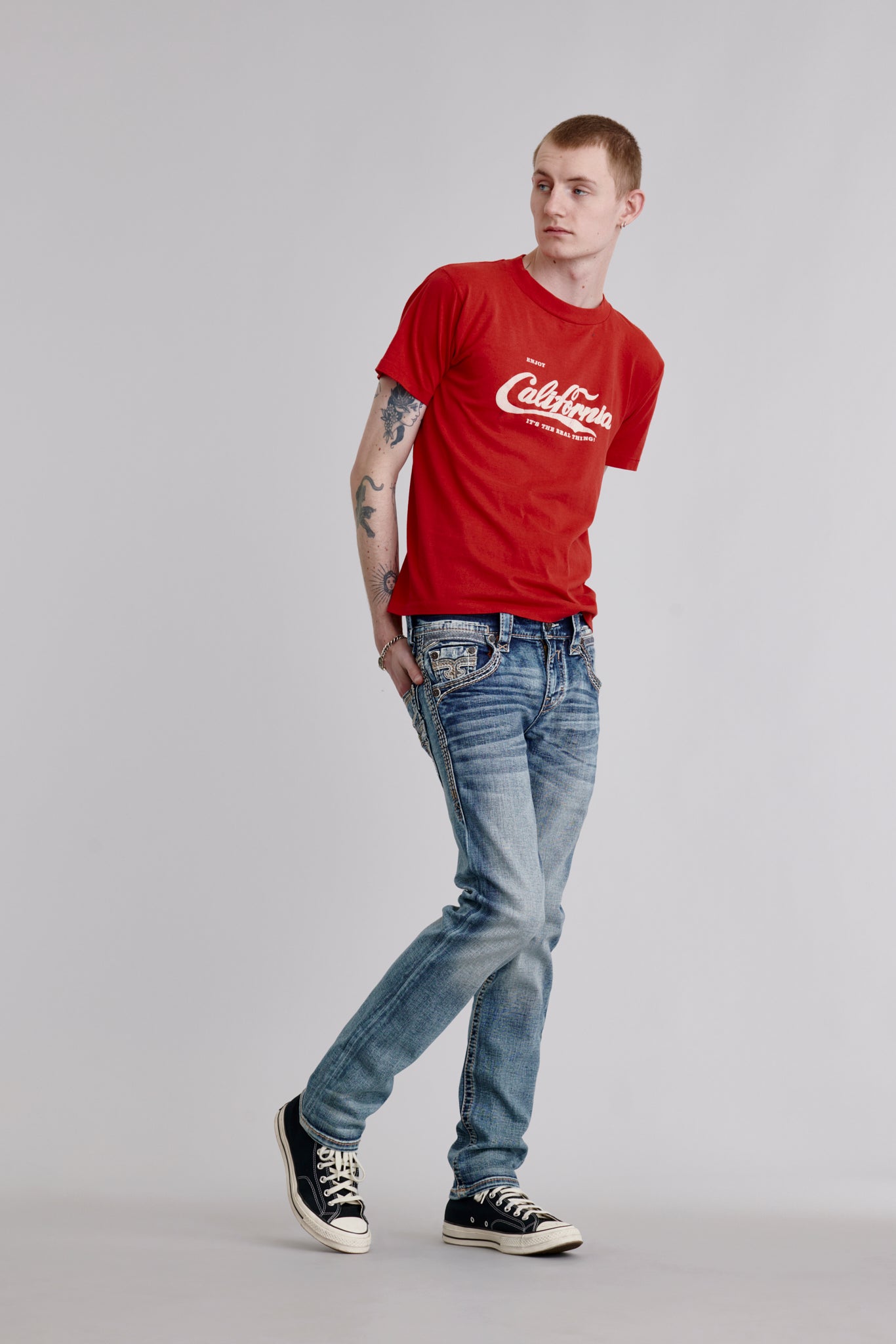 Ruben Straight Jeans in Medium Blue