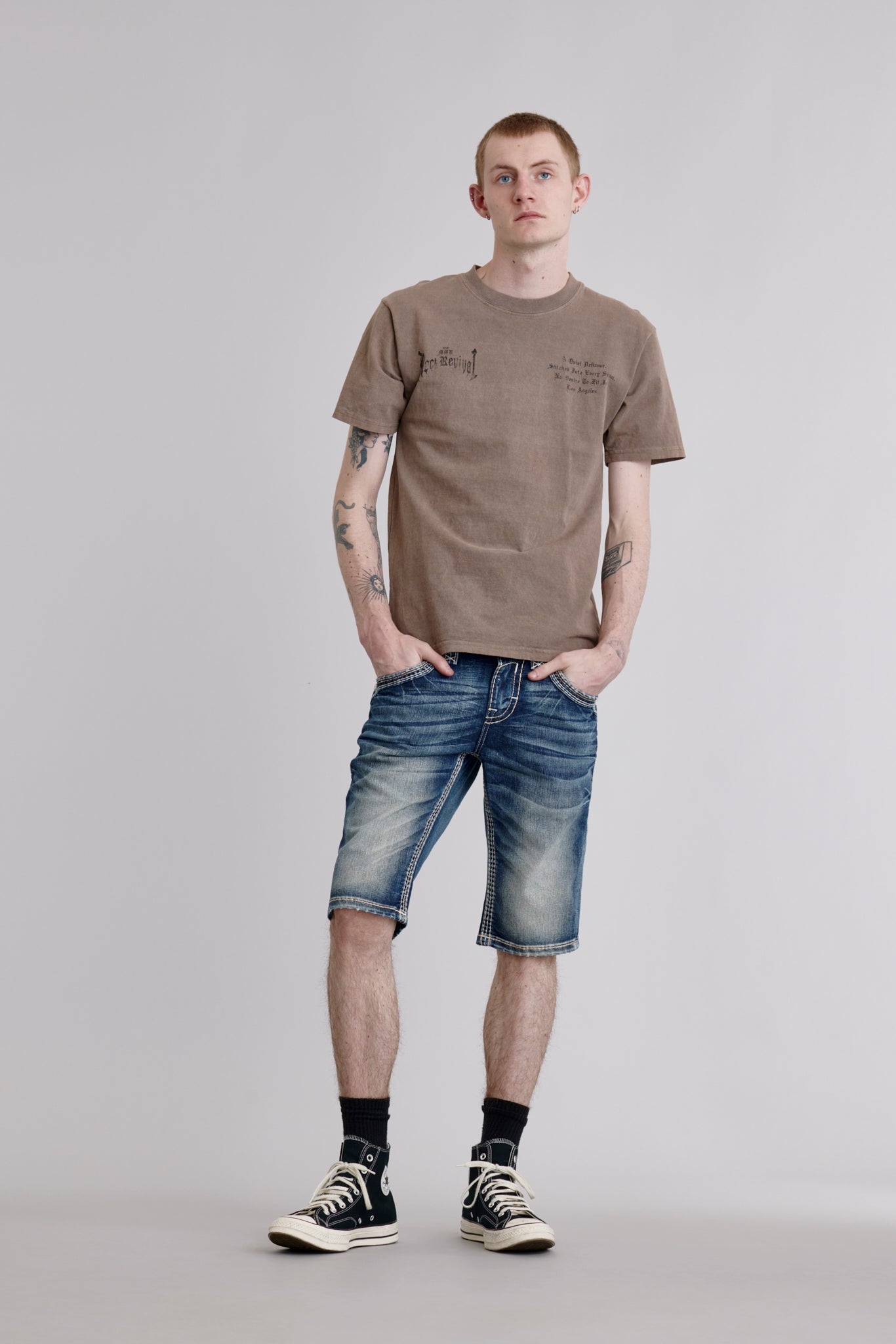 Tyrone Denim Shorts in Medium Blue