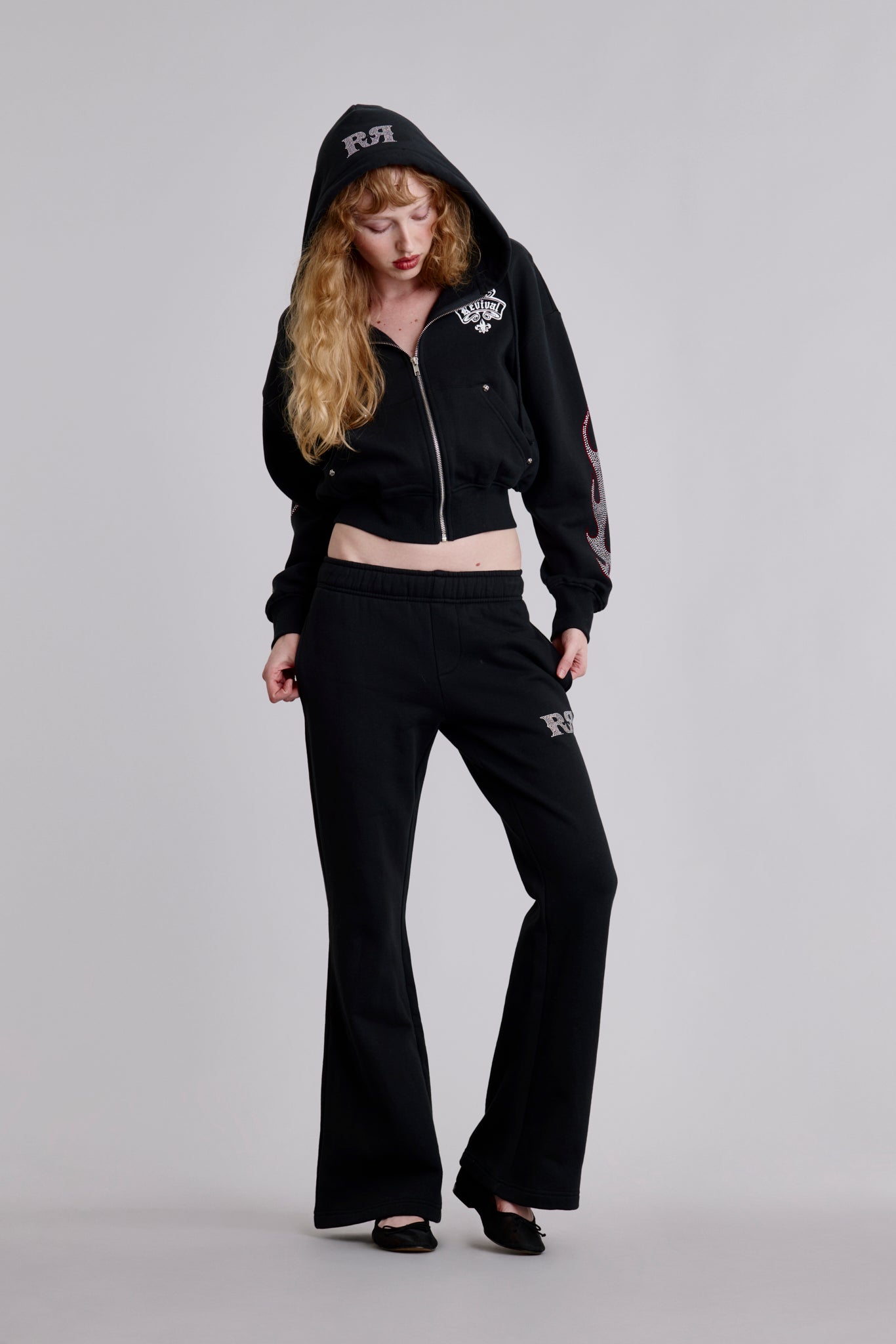 Chrome Flame Flare Sweatpants