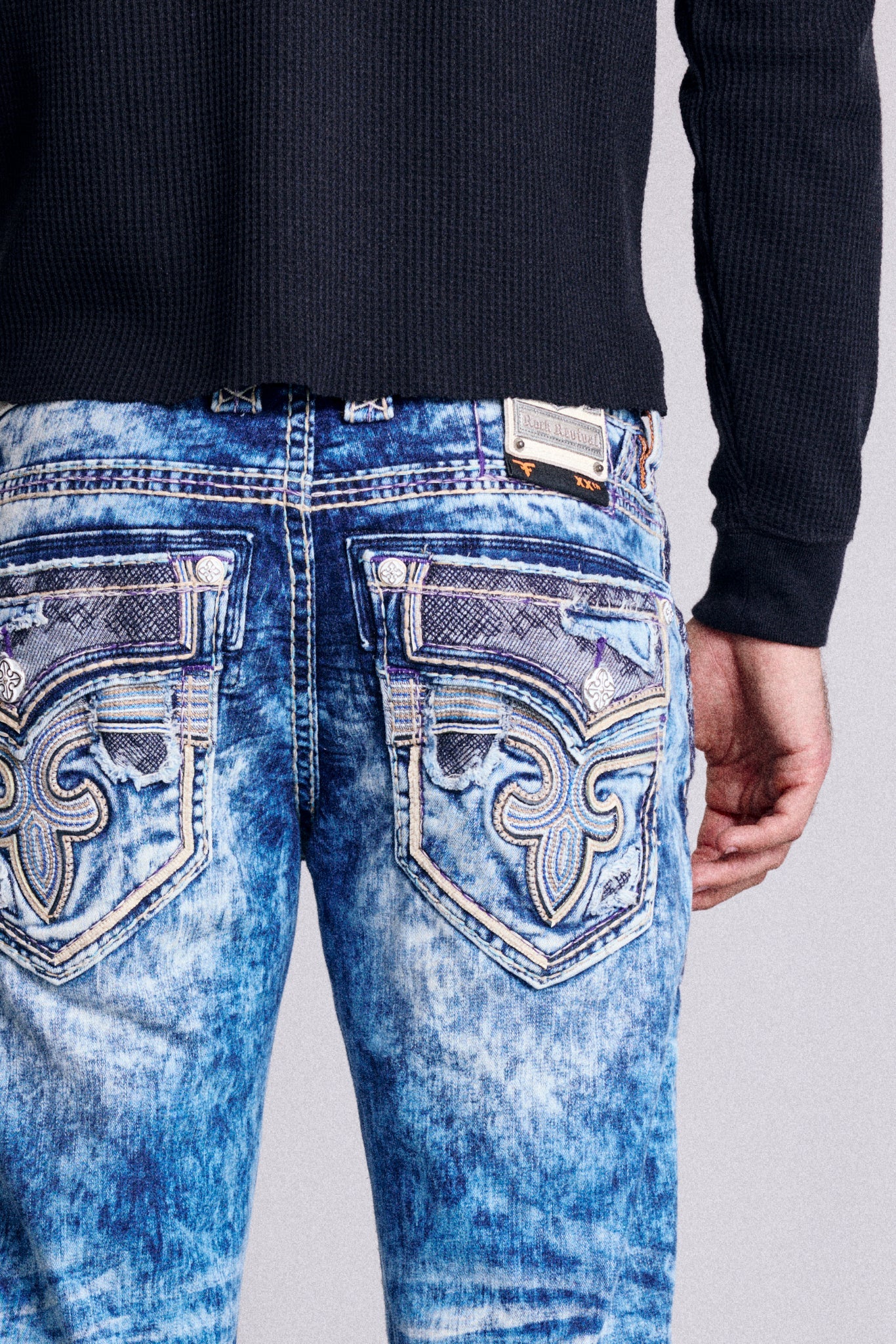 Cayden Straight Jeans in Acid Blue