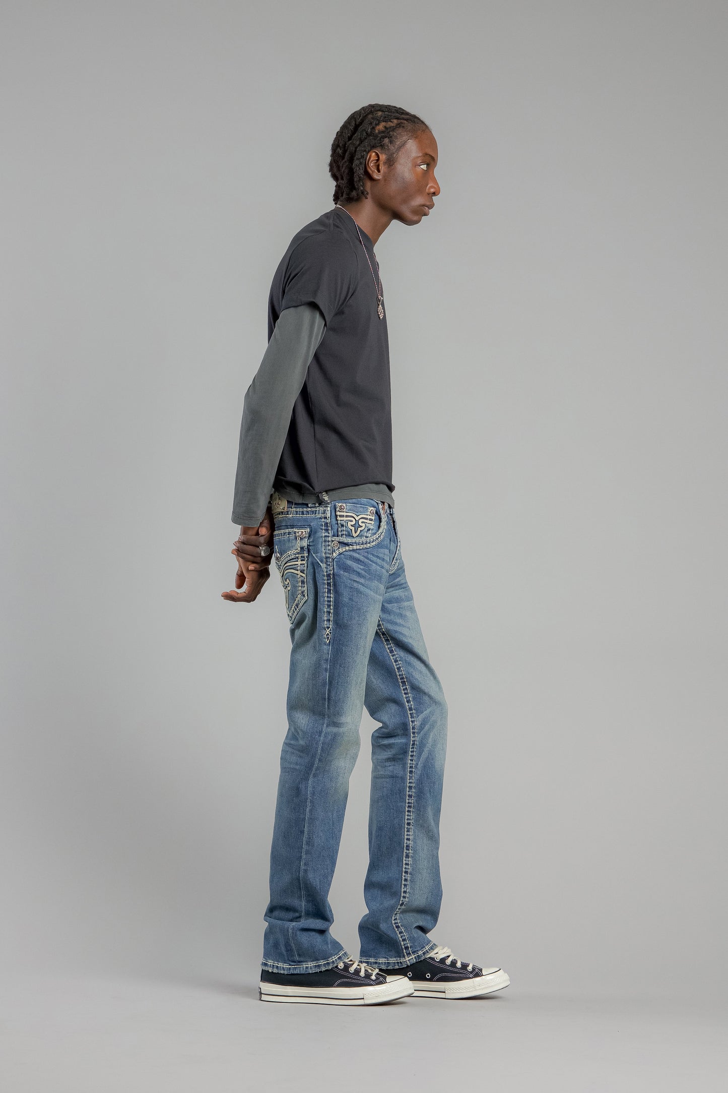 Arther Bootcut Jeans in Medium Blue