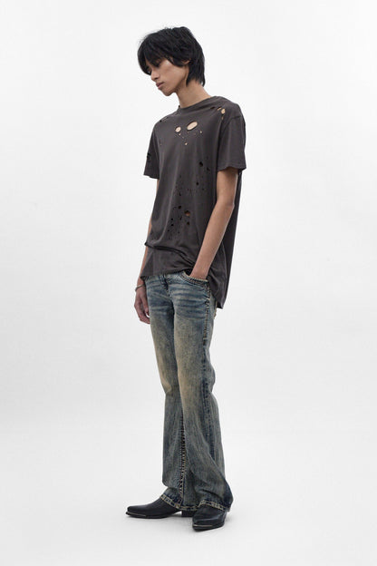 Alistair Slim Bootcut Jeans in Acid Blue