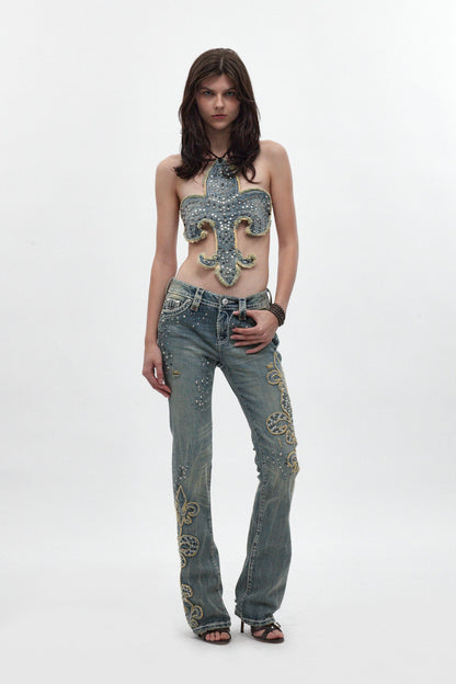 Rock Revival by Jaded London Embellished Bootcut Jeans