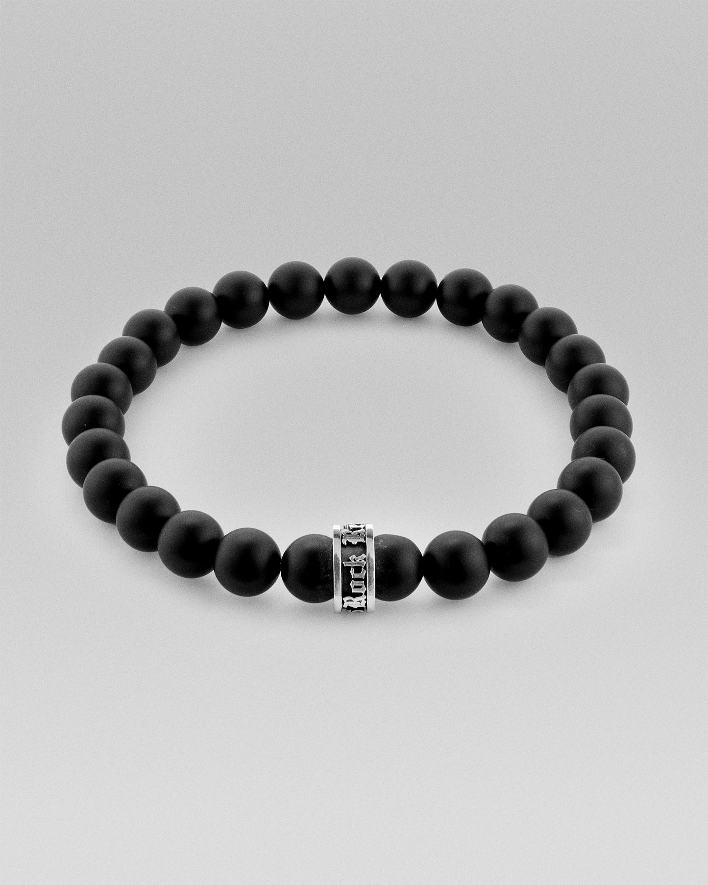Matte Onyx Beaded Double RR Bracelet (8mm)