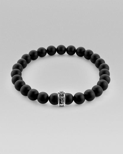 Matte Onyx Beaded Double RR Bracelet (8mm)