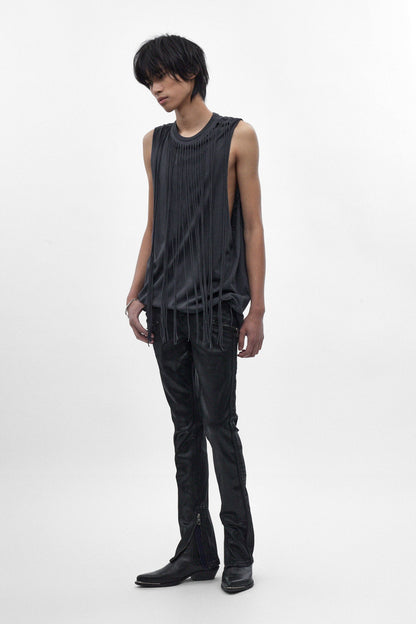 Charlie Slim Jeans in Black Coating on Denim
