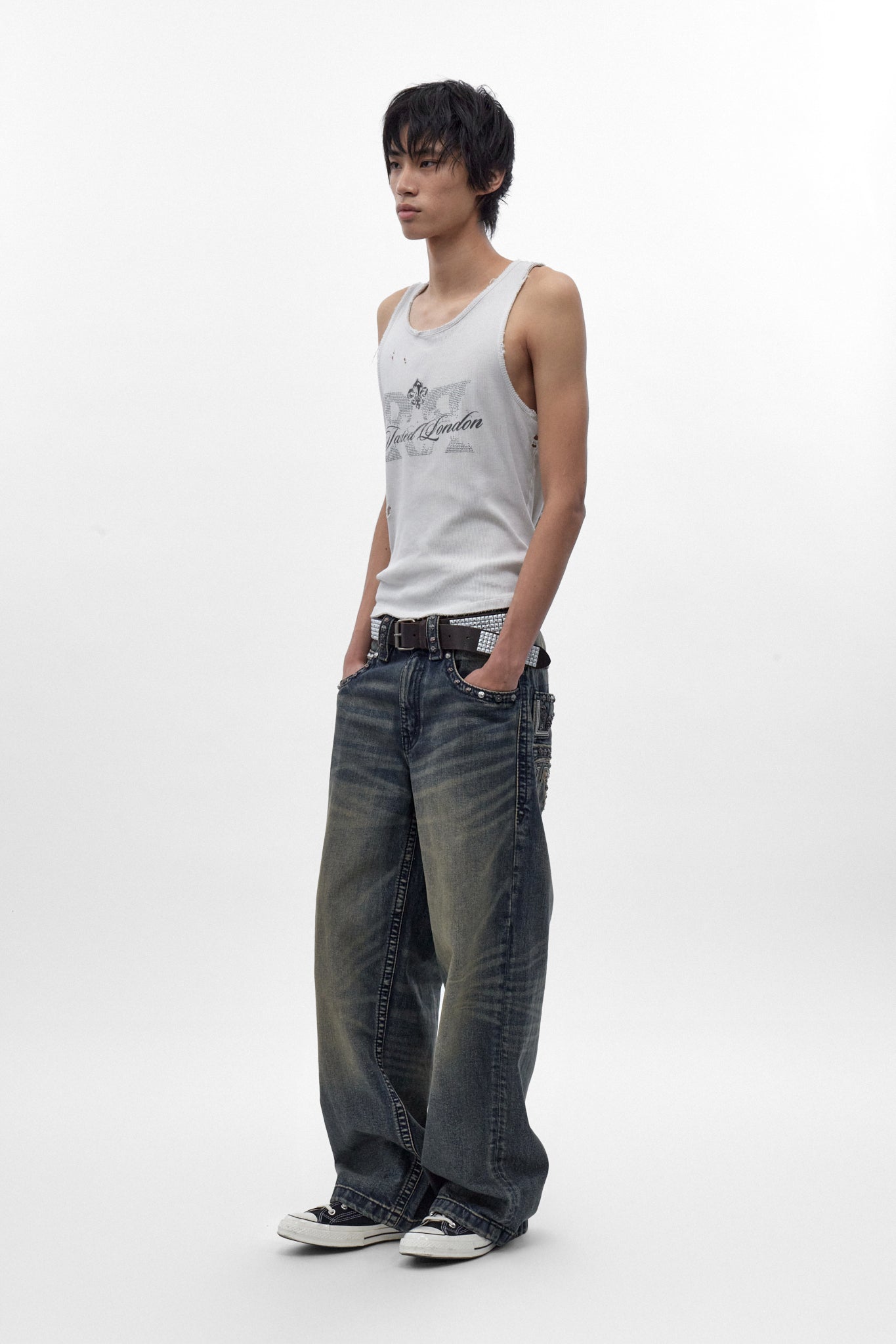 Colossus jeans, By Jaded London in Dark Blue (M)