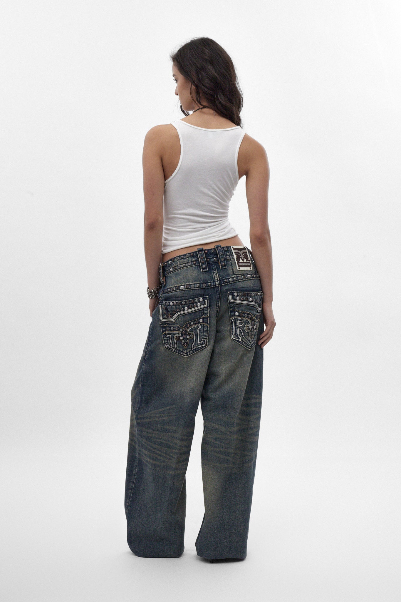 Colossus jeans, By Jaded London in Dark Blue (W)