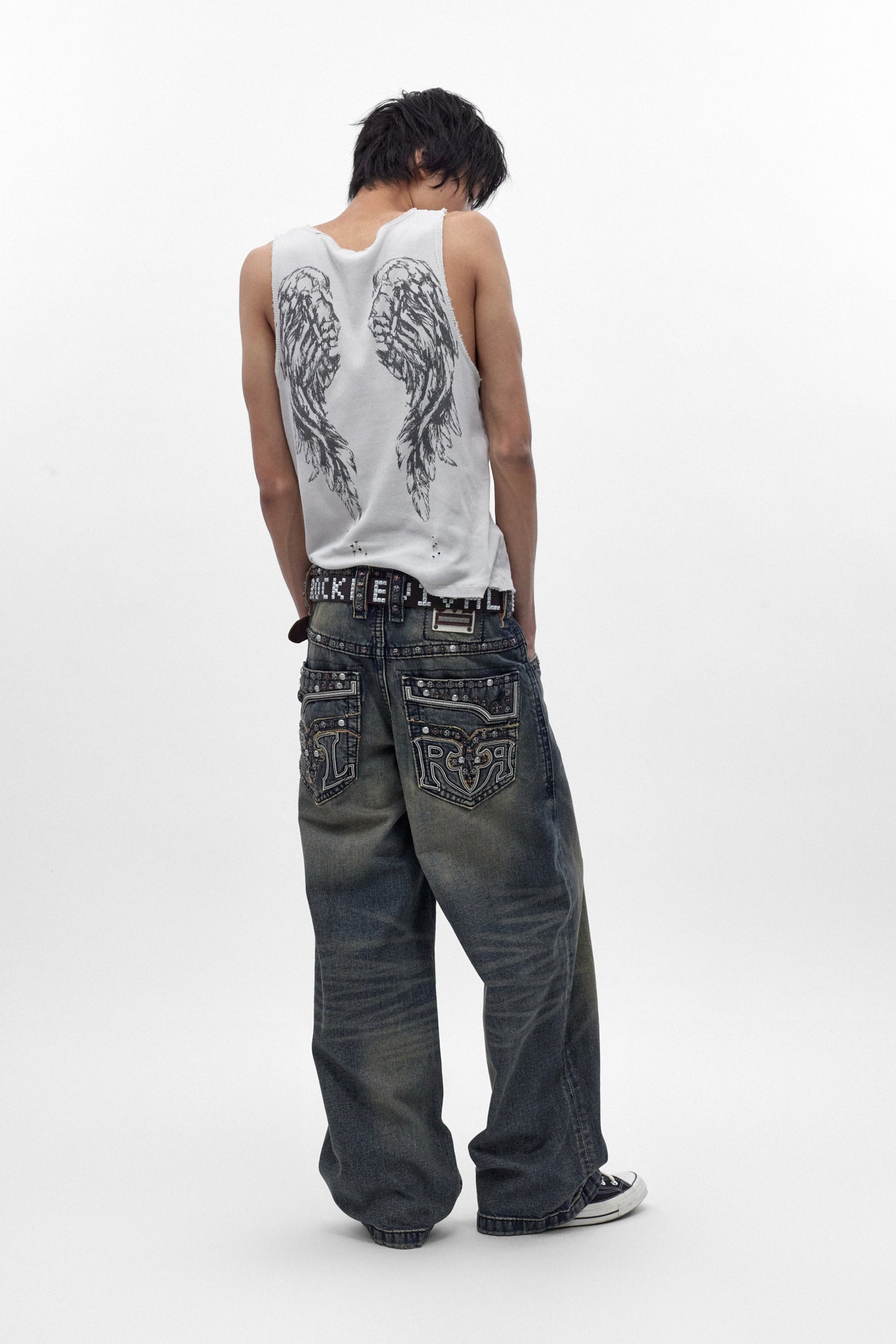 Colossus jeans, By Jaded London in Dark Blue (M)