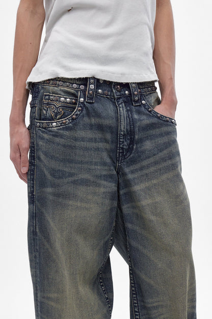 Colossus jeans, By Jaded London in Dark Blue (M)