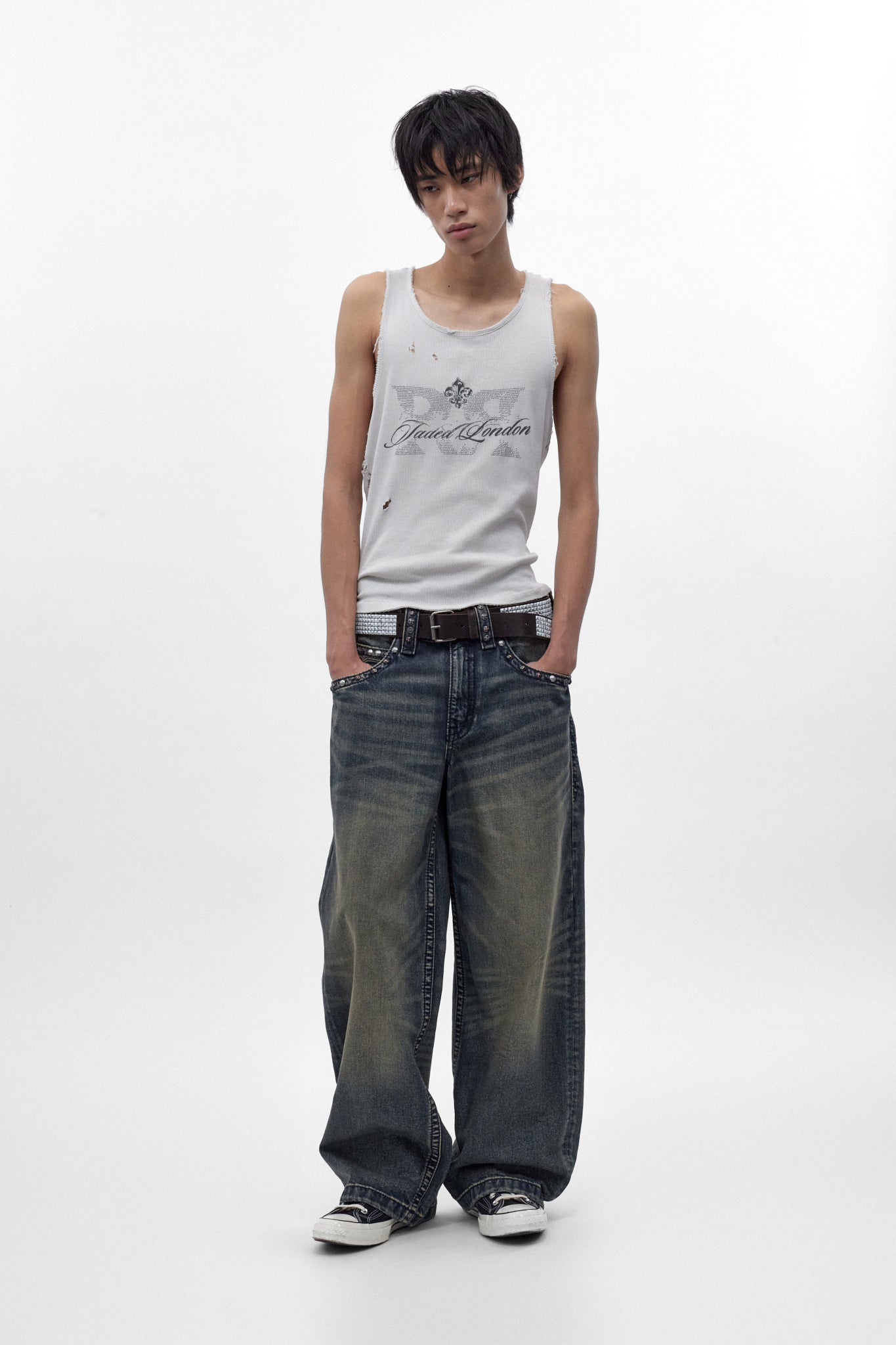 Colossus jeans, By Jaded London in Dark Blue (M)
