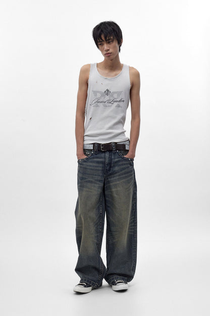 Colossus jeans, By Jaded London in Dark Blue (M)