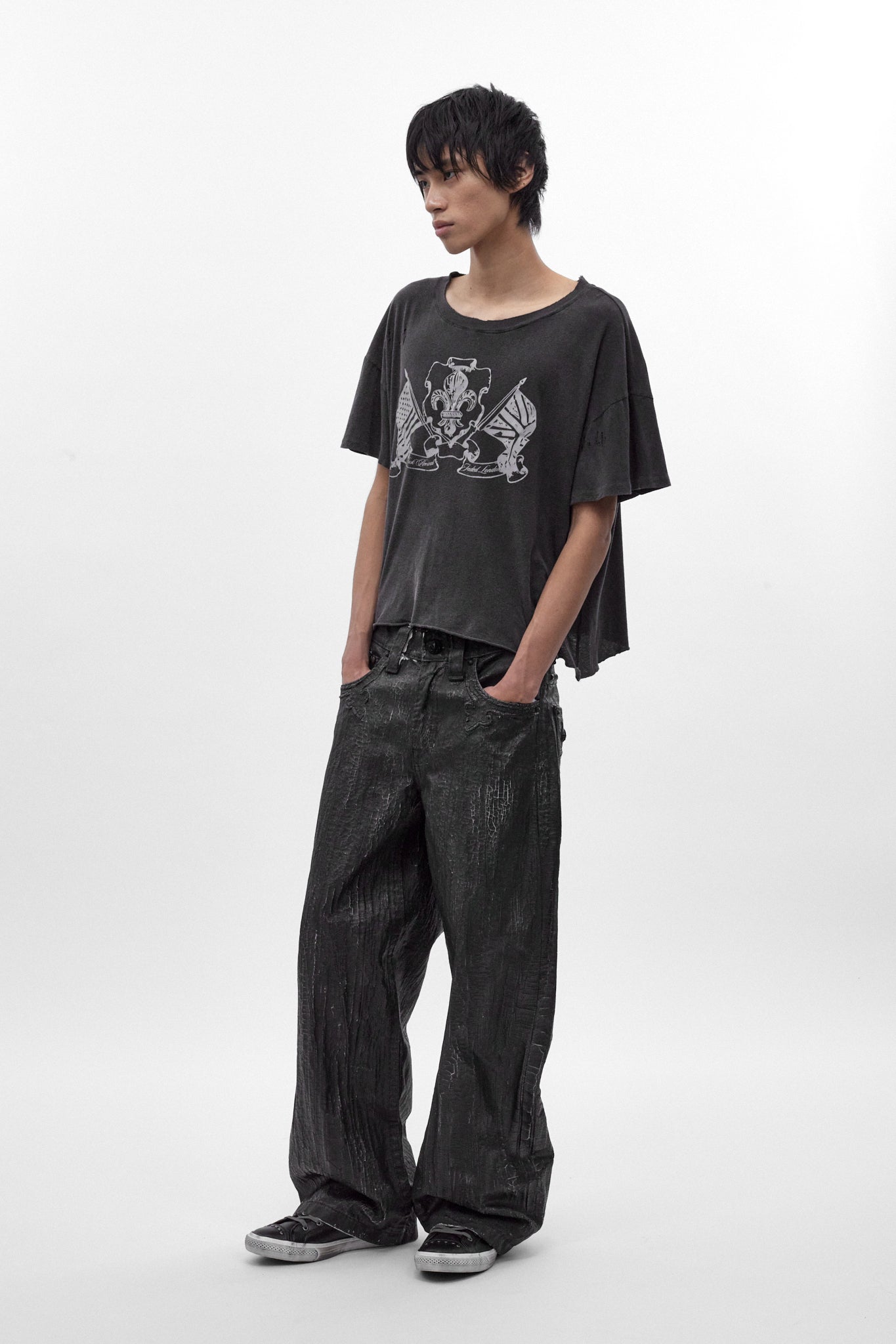 Rock Revival by Jaded London Distressed National Cropped T-Shirt