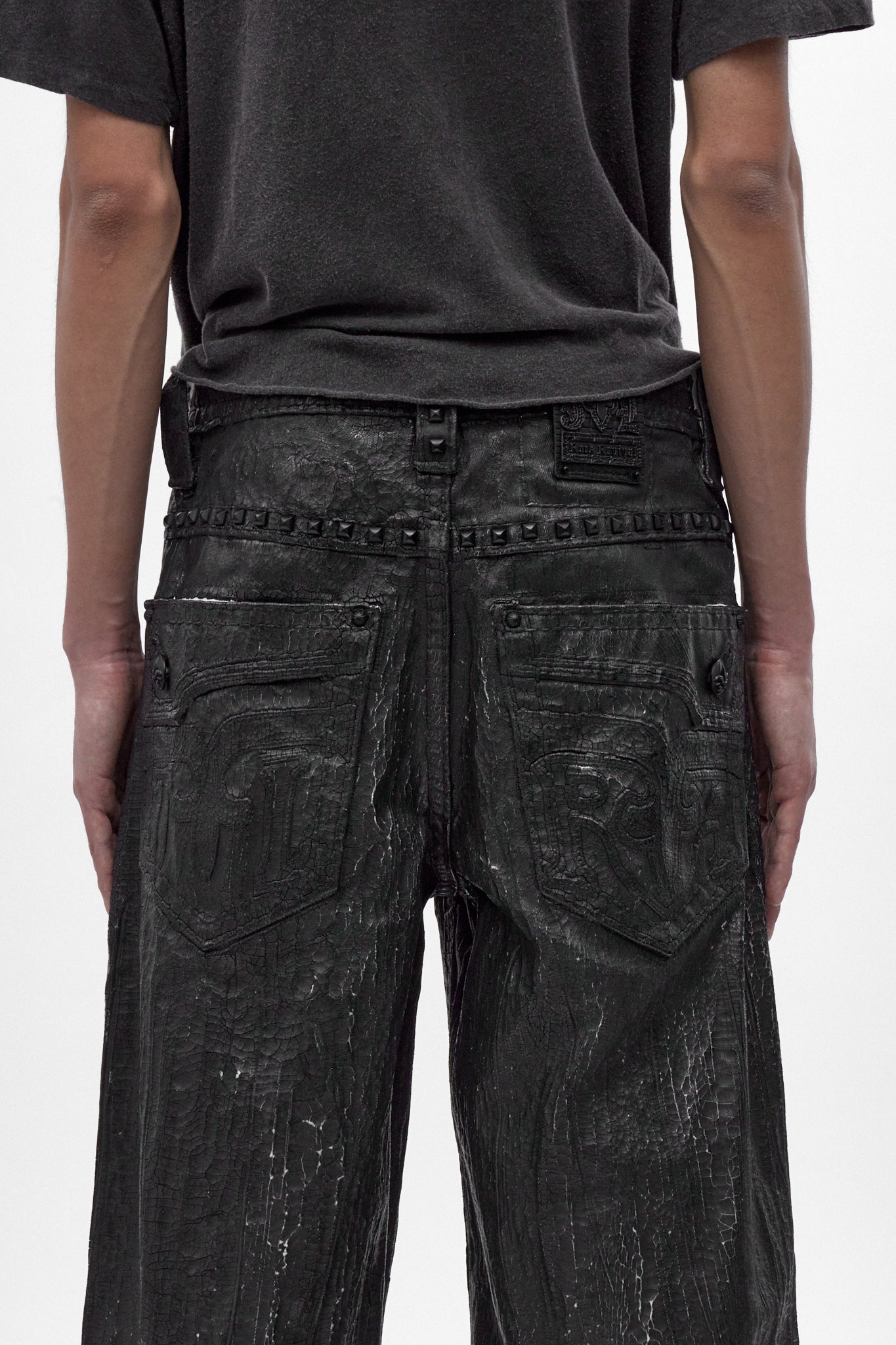 Colossus jeans, By Jaded London in Black Coating (M)