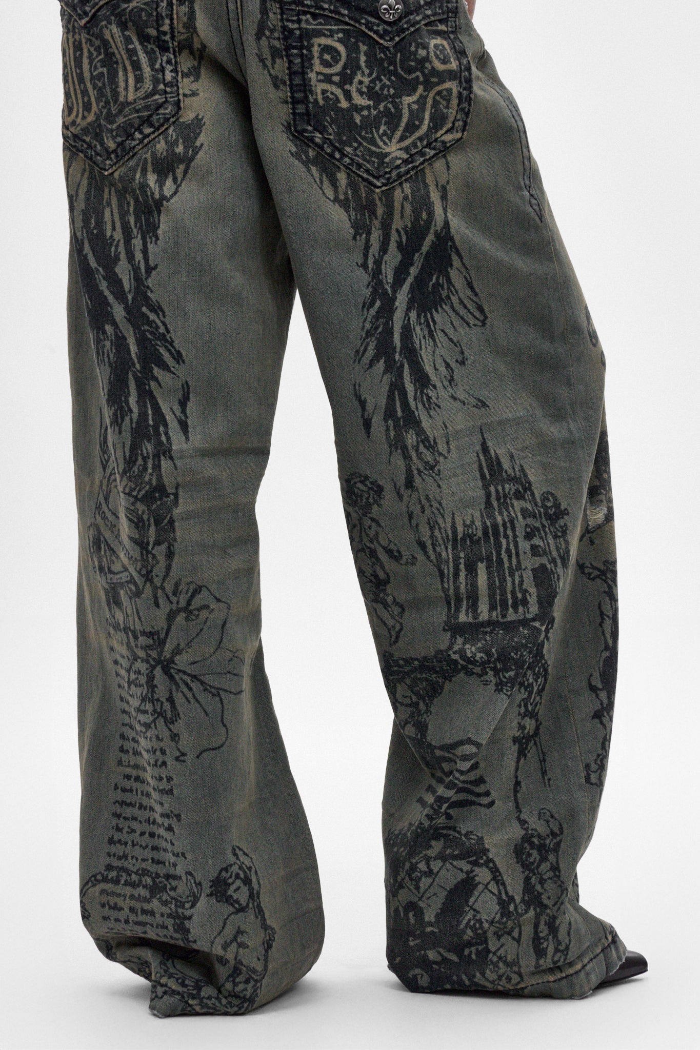Rock Revival by Jaded London Colossus Jeans in Vintage Blue (W)