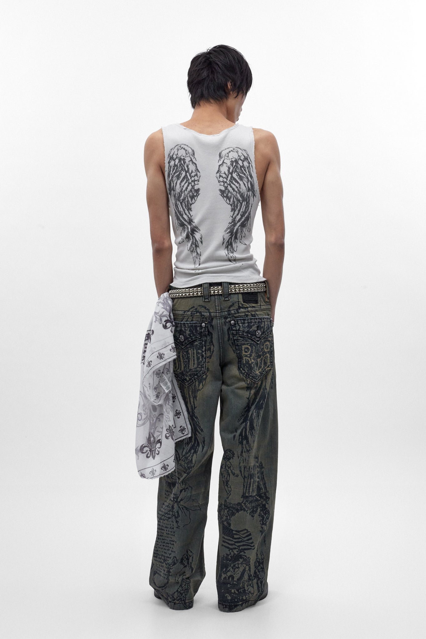 Rock Revival by Jaded London Colossus Jeans in Vintage Blue (M)