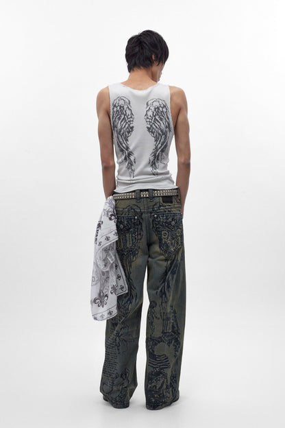 Rock Revival by Jaded London Angel Studded Vest (M)