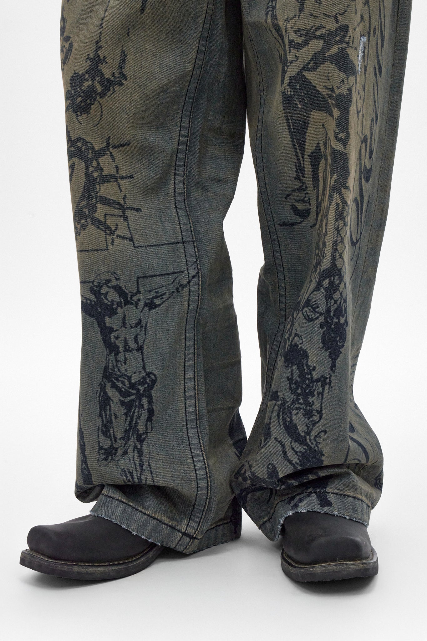 Rock Revival by Jaded London Colossus Jeans in Vintage Blue (M)