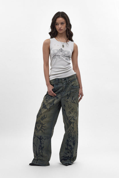 Rock Revival by Jaded London Colossus Jeans in Vintage Blue (W)