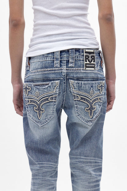 Flynn Bootcut Jeans in Light Blue