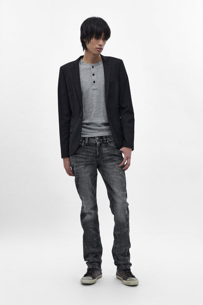 Gene Slim Jeans in Charcoal Black