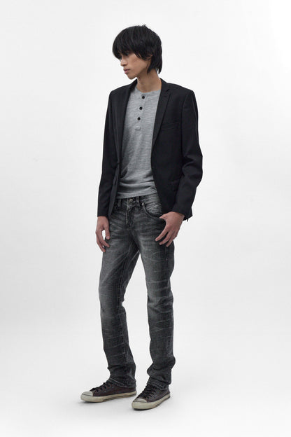 Gene Slim Jeans in Charcoal Black