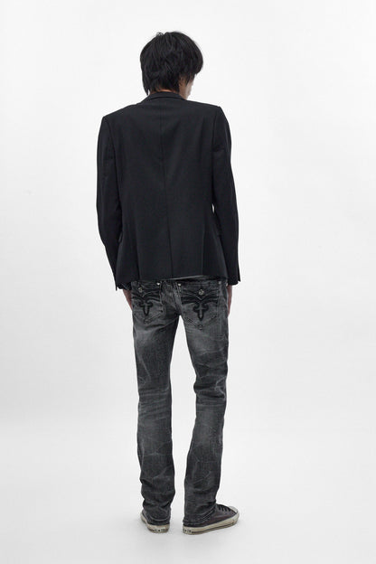 Gene Slim Jeans in Charcoal Black