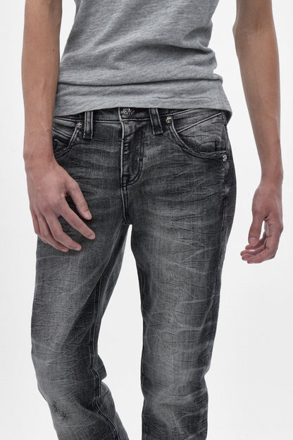 Gene Slim Jeans in Charcoal Black