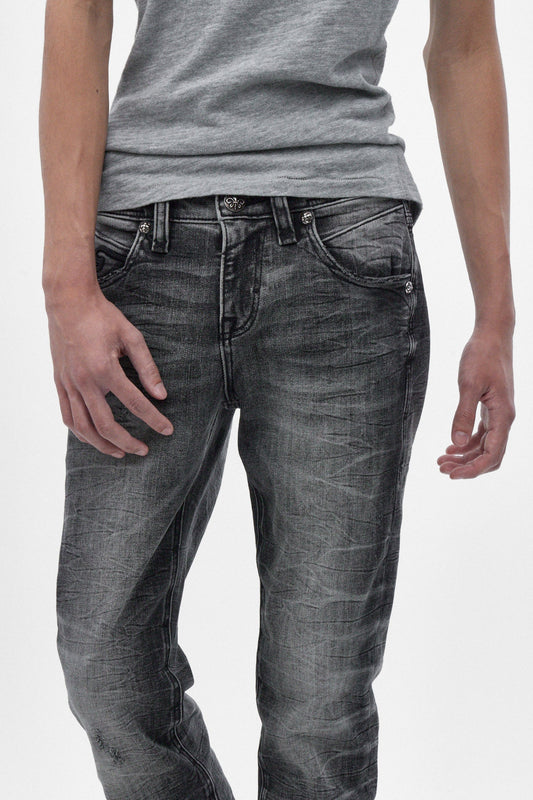 Gene Slim Jeans in Charcoal Black