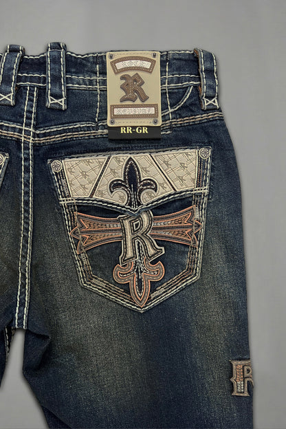 Hendrix Bootcut Jeans in Vintage Blue - GR Collection