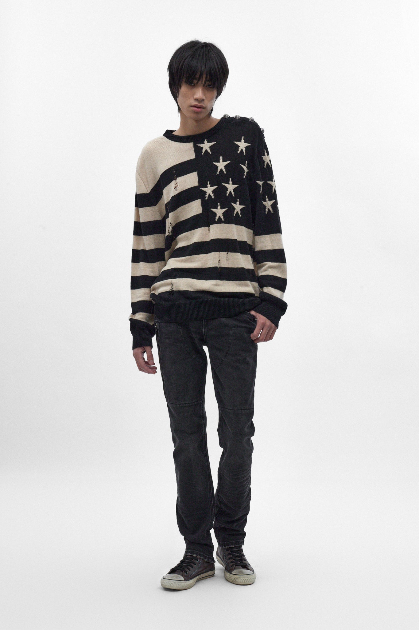 Huey Slim Jeans in Charcoal Black