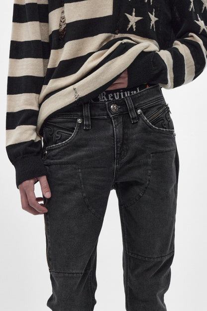 Huey Slim Jeans in Charcoal Black