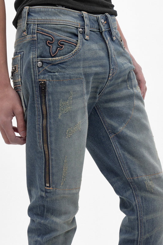 Huey Slim Jeans in Vintage Blue