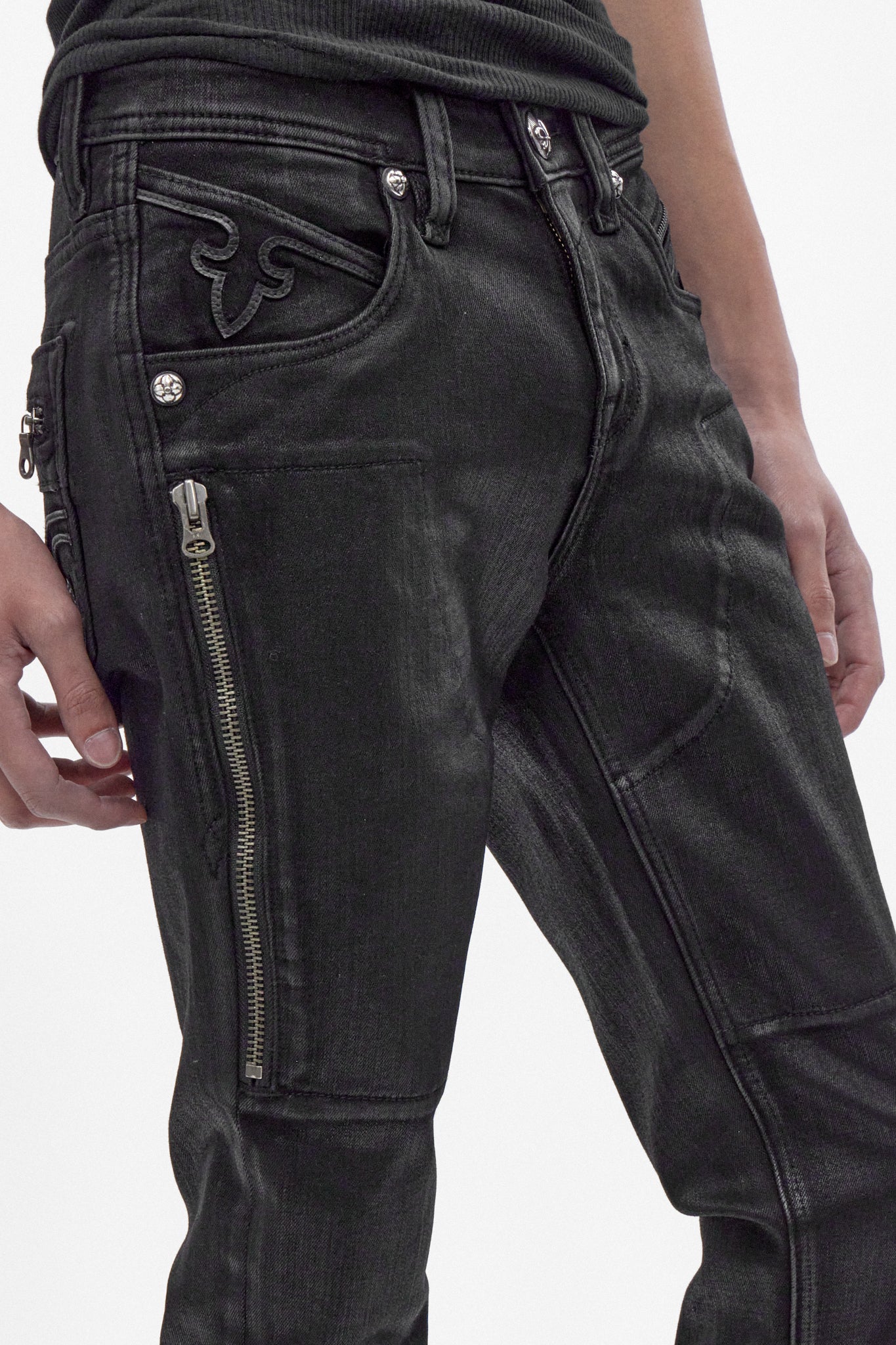 Huey Slim Jeans in Black Coating