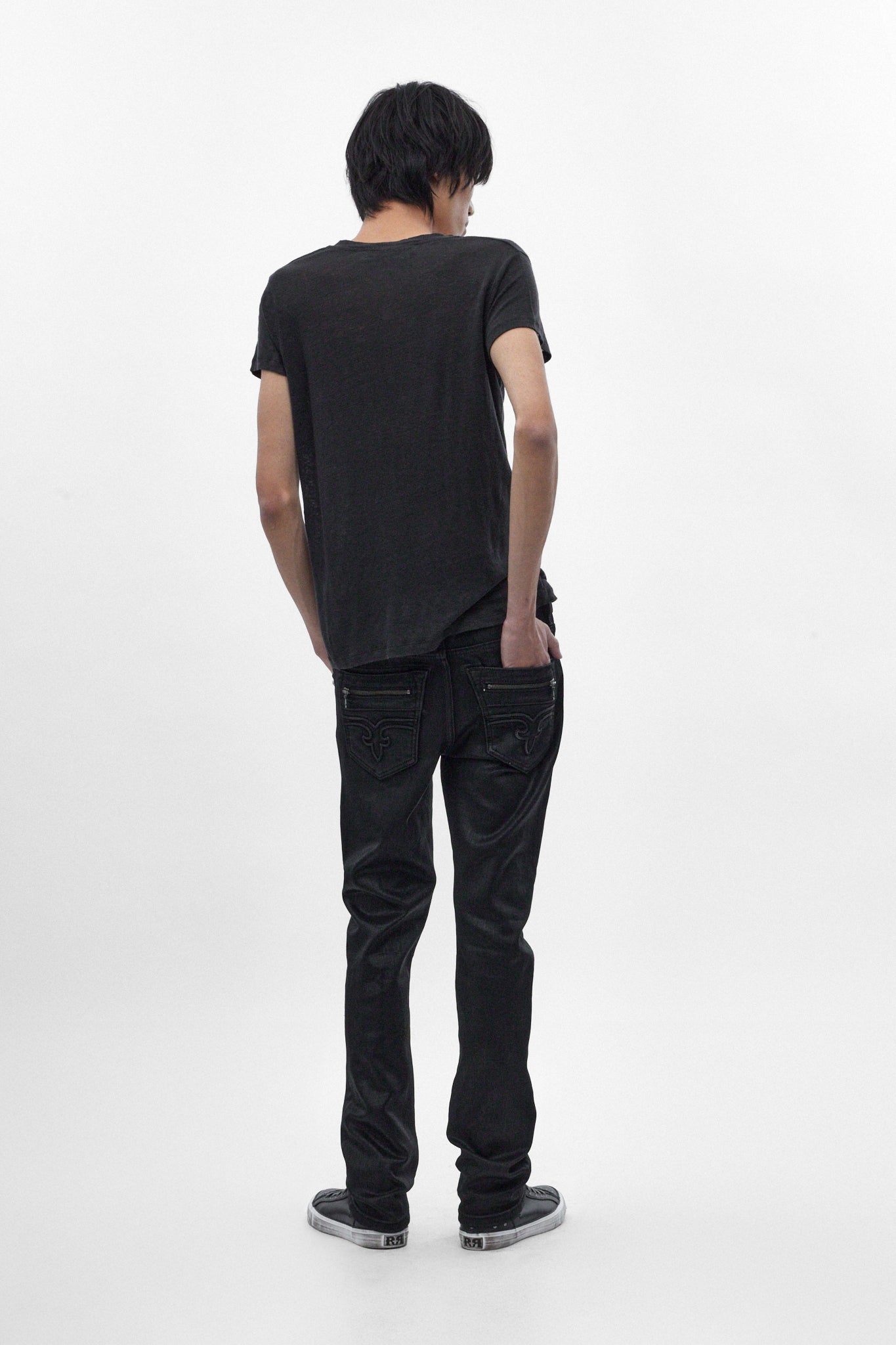 Huey Slim Jeans in Black Coating