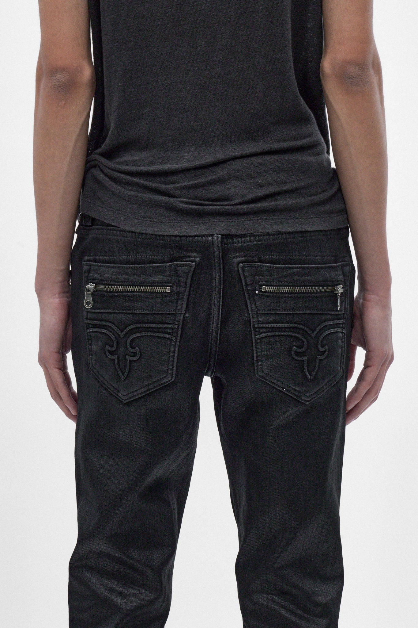 Huey Slim Jeans in Black Coating