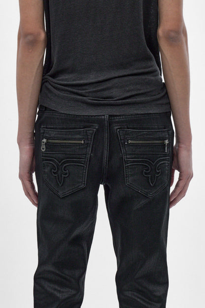 Huey Slim Jeans in Black Coating