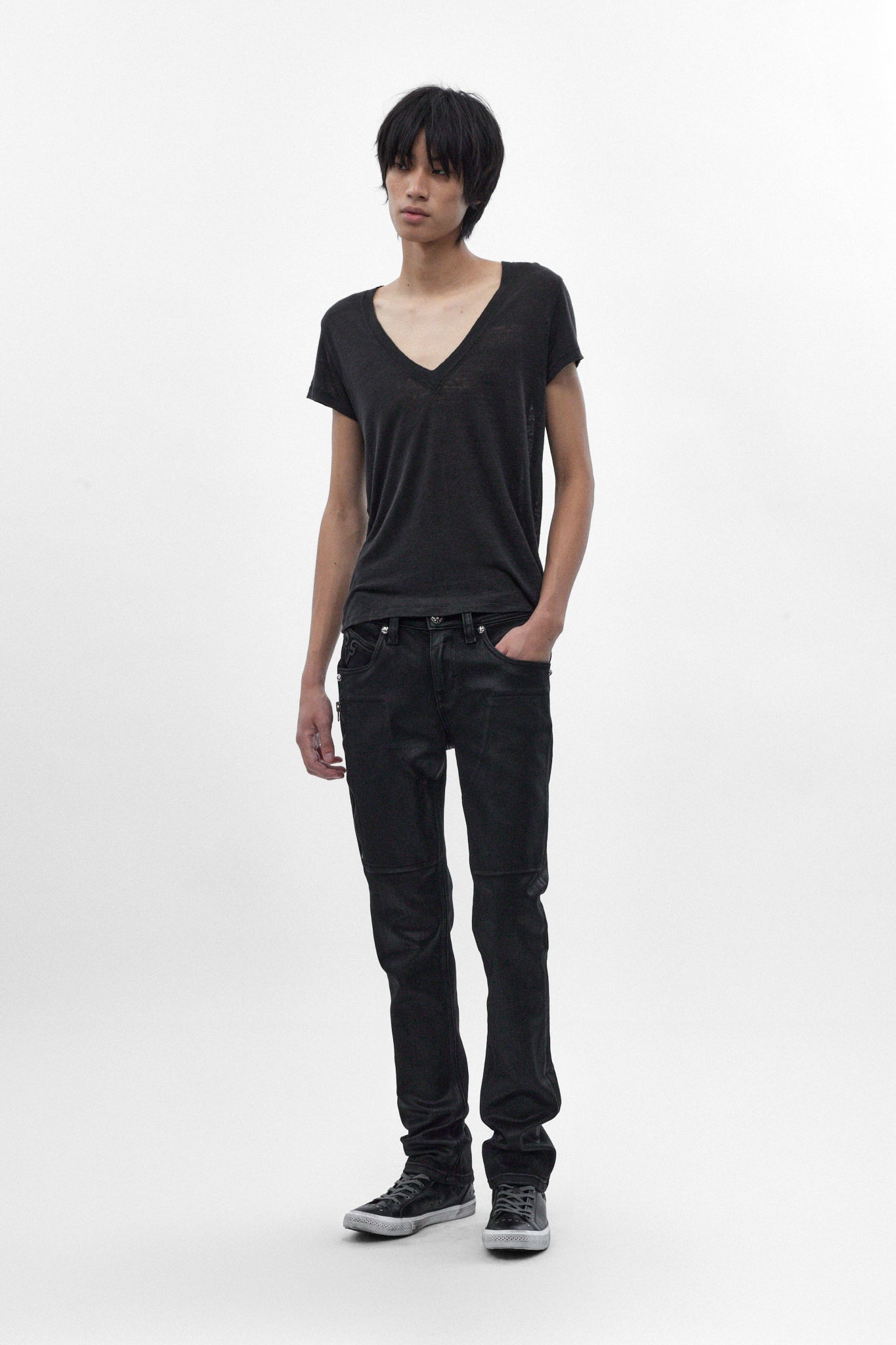 Huey Slim Jeans in Black Coating