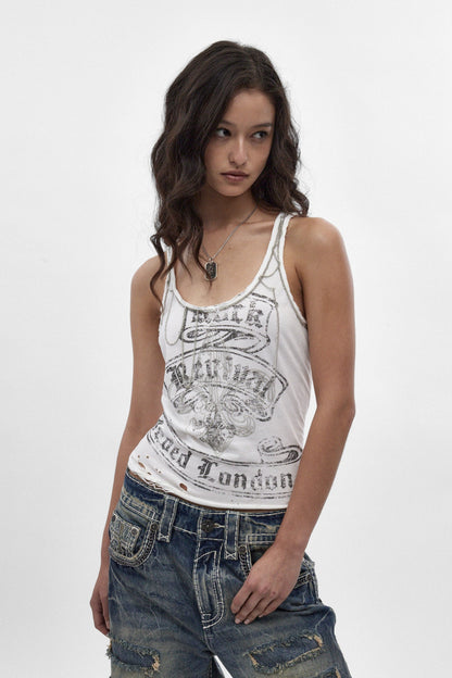Rock Revival by Jaded London Chain Embroidered Vest Top (W)
