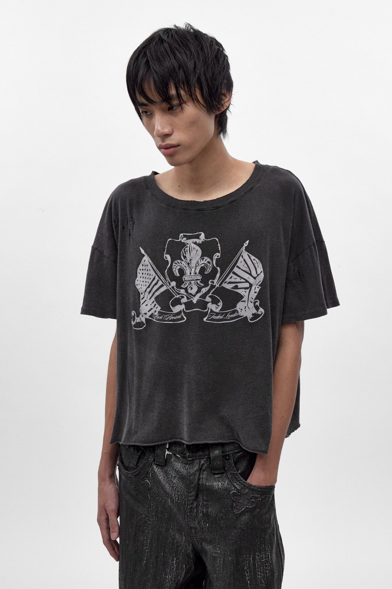 Rock Revival by Jaded London Distressed National Cropped T-Shirt