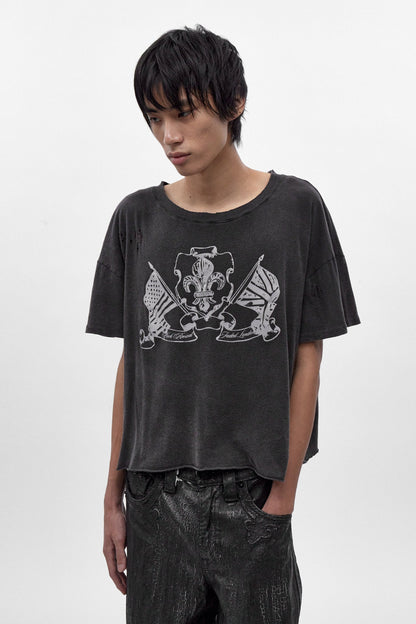 Rock Revival by Jaded London Distressed National Cropped T-Shirt