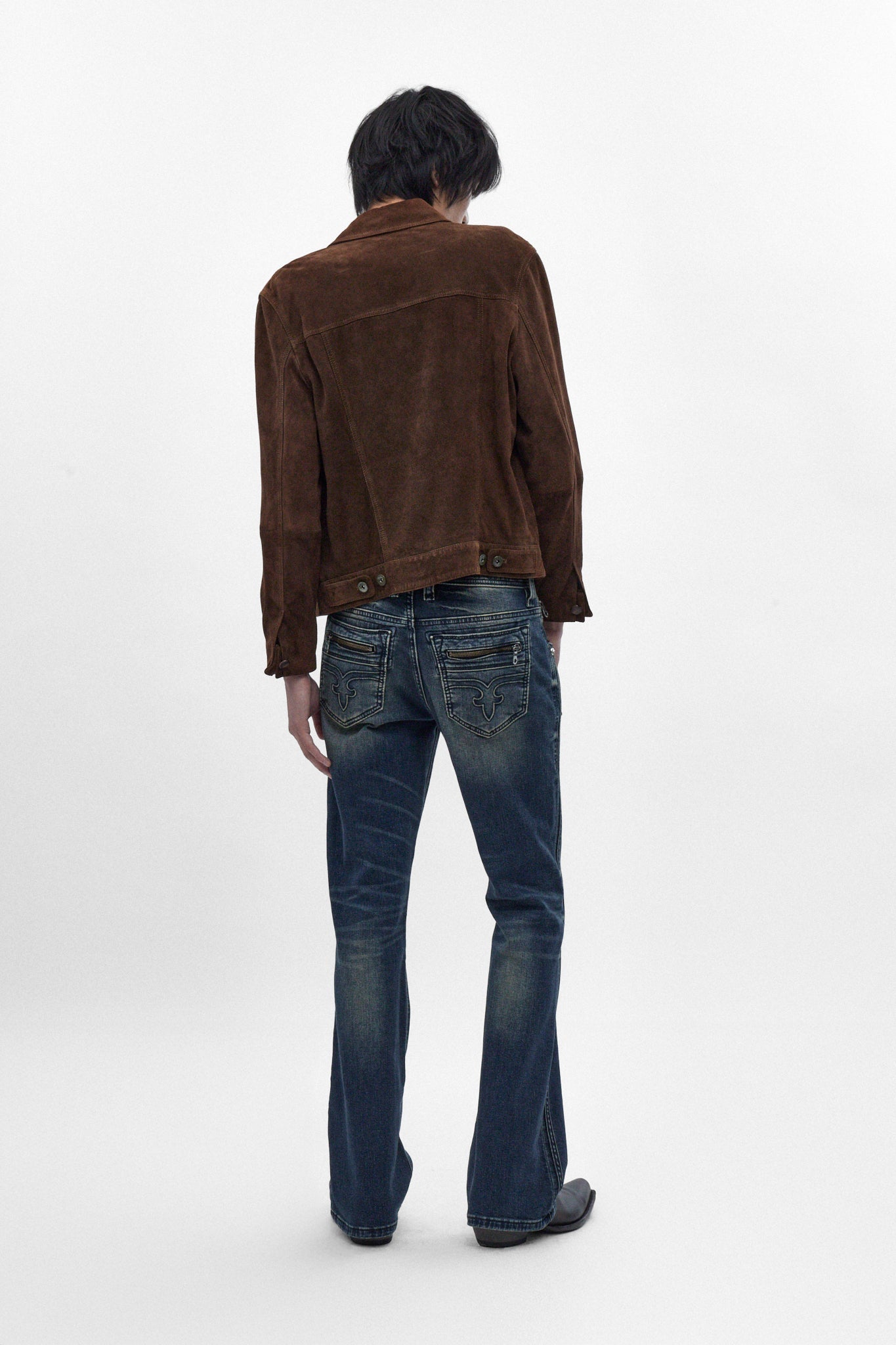 Jon Slim Flare Jeans in Dark Blue