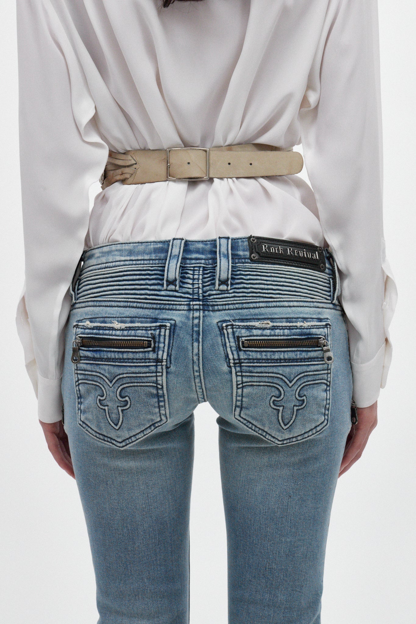 Joplin Super Low-Rise Flare Jeans in Medium Blue II