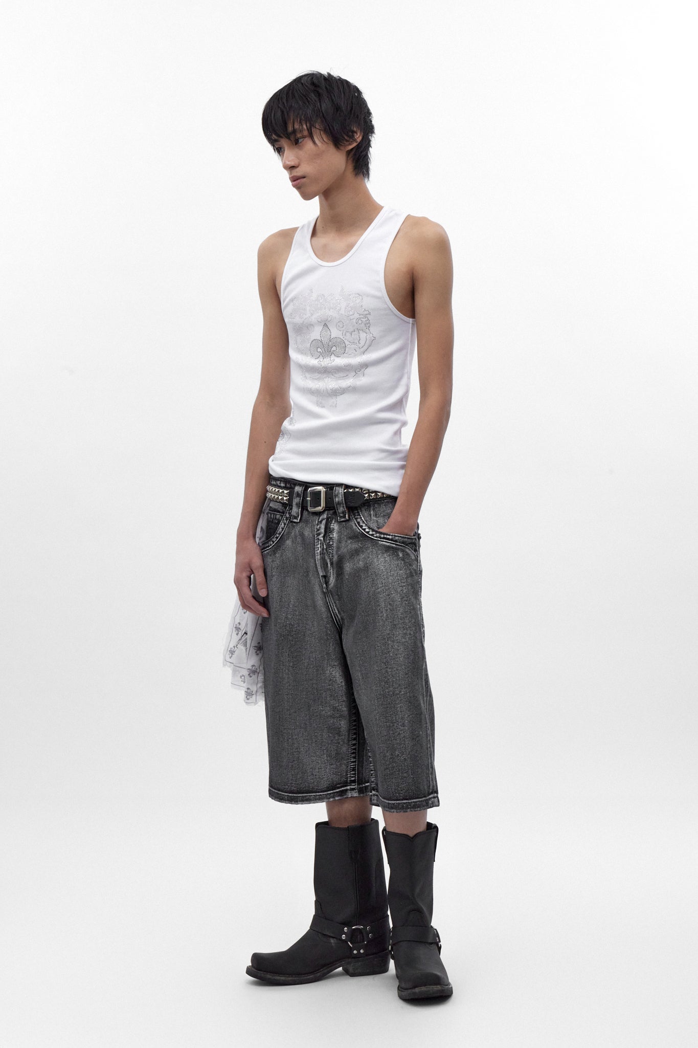 Rock Revival by Jaded London Silver Dust Shorts (M)